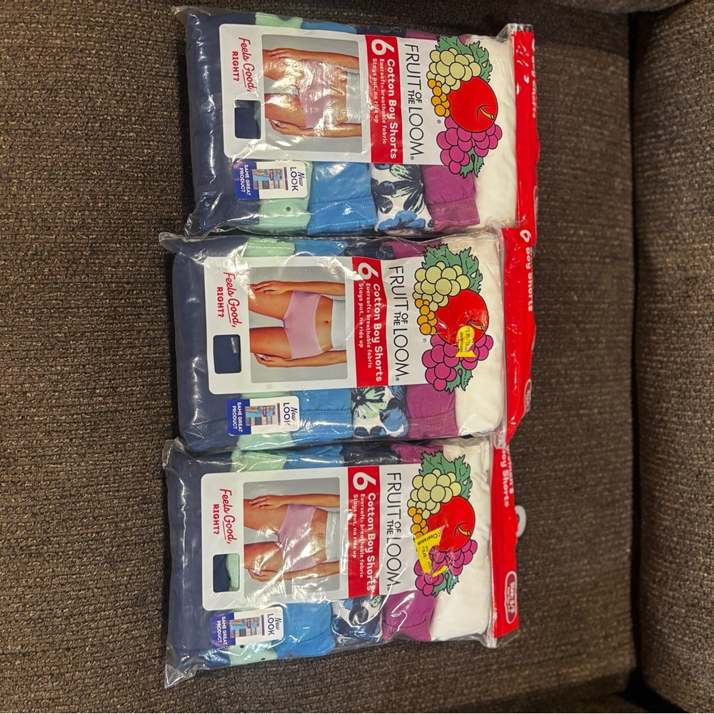Fruit of the Loom Women's Briefs 6-Pack - White and Red Accents